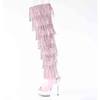 Pleaser - DELIGHT3017HGRSF Bottes cuissardes à plateforme - Rose Product image